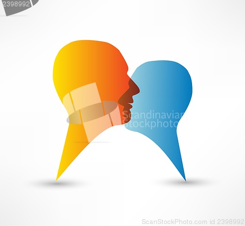 Image of Talk me concept speech bubbles