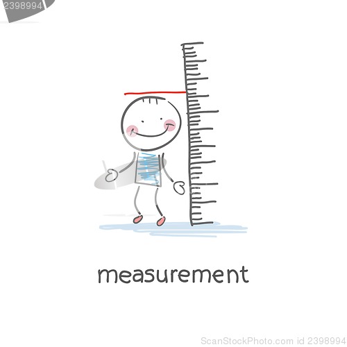 Image of Measurement of growth. Illustration.