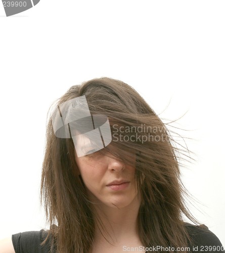 Image of Girl in wind