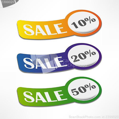 Image of sale stickers set