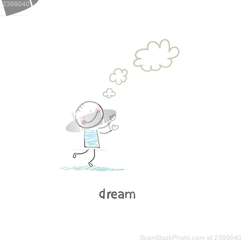 Image of Dreamer. Illustration.