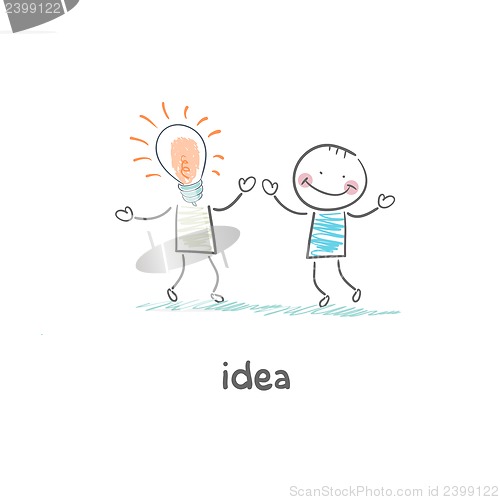 Image of Friendly idea. illustration