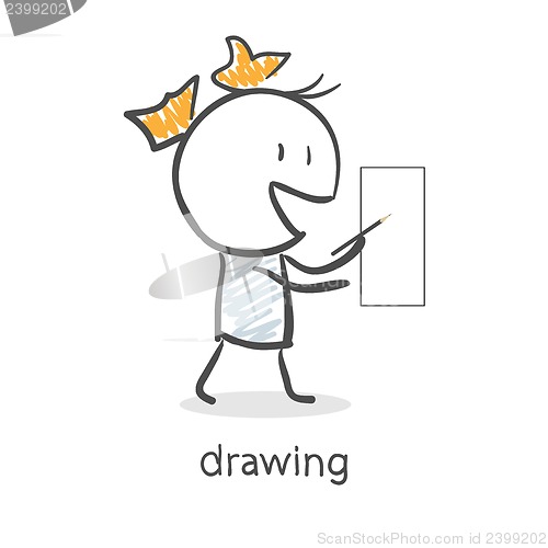 Image of Girl Draws