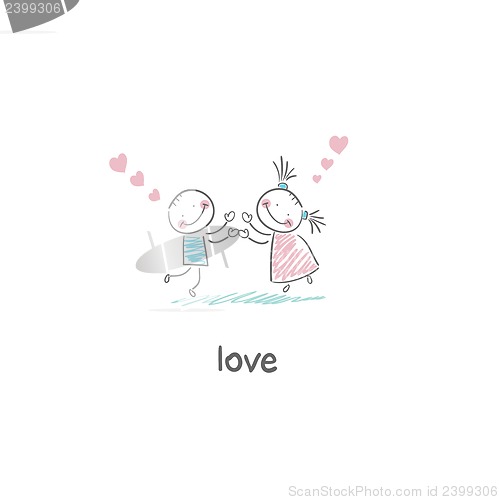 Image of Lovers. Illustration.