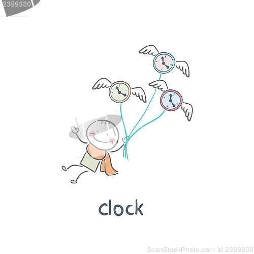 Image of Man and clock