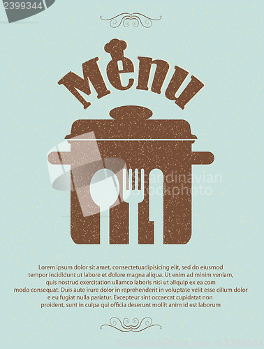 Image of restaurant menu retro poster