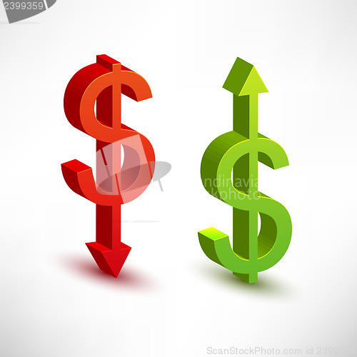 Image of The concept of exchange rates. Dollar