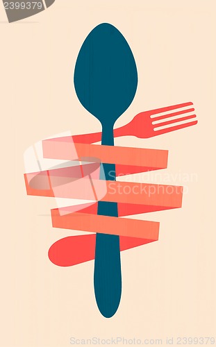 Image of vintage restaurant menu retro poster