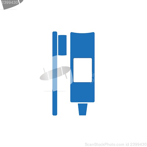 Image of Toothpaste And Toothbrush Icon