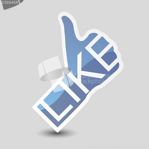 Image of Like symbol. Thumb Up.