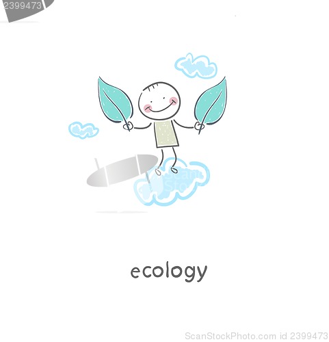 Image of Eco people. Illustration.