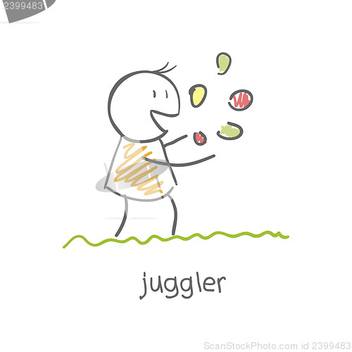 Image of juggler playing with balls