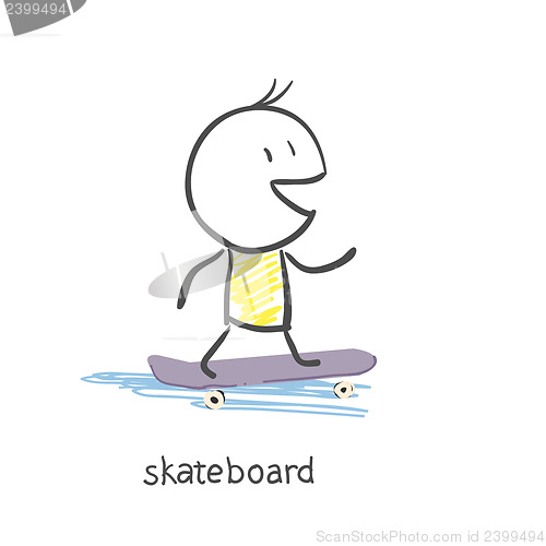 Image of Man on skateboard