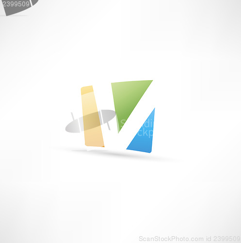 Image of Abstract icon based on the letter V