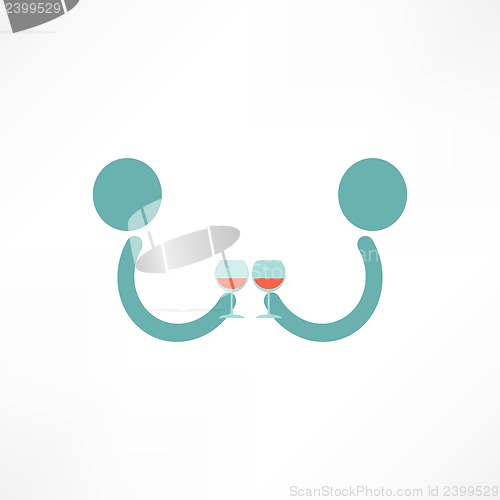 Image of People drink wine