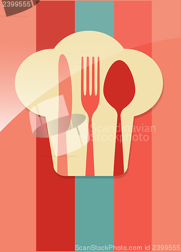 Image of restaurant menu retro poster