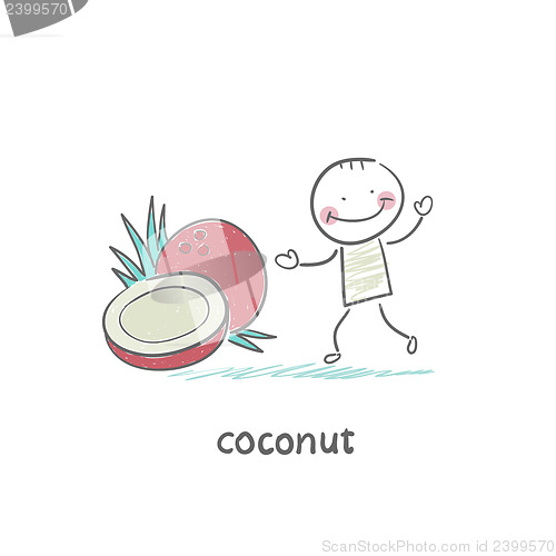 Image of Coconut and people