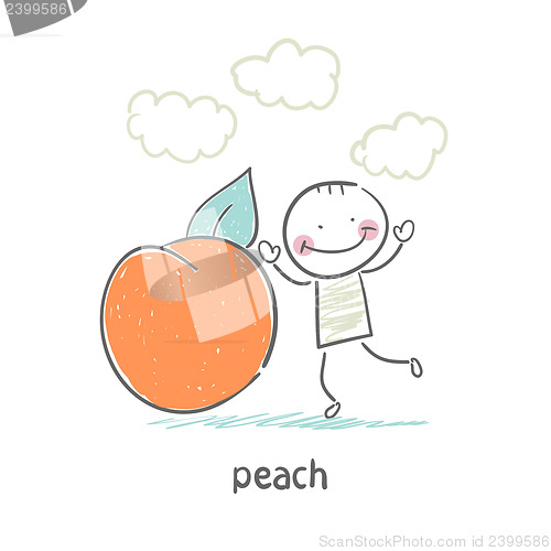 Image of Peach and man