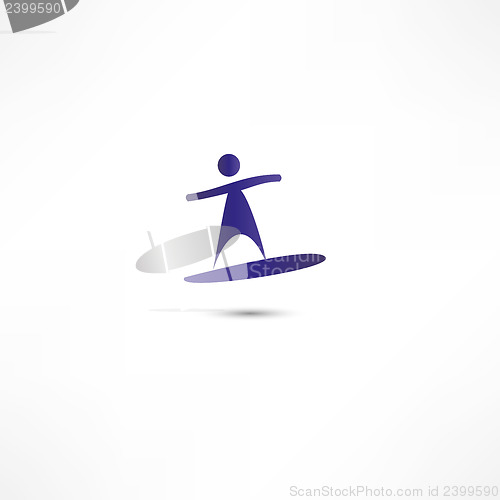 Image of Man On The Surf. Icon