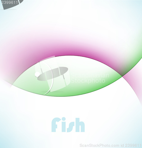 Image of Silhouette of fish. Vector illustration