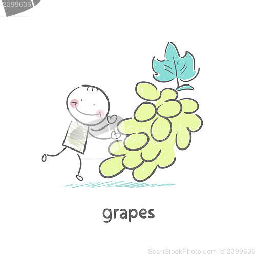 Image of Grapes and people
