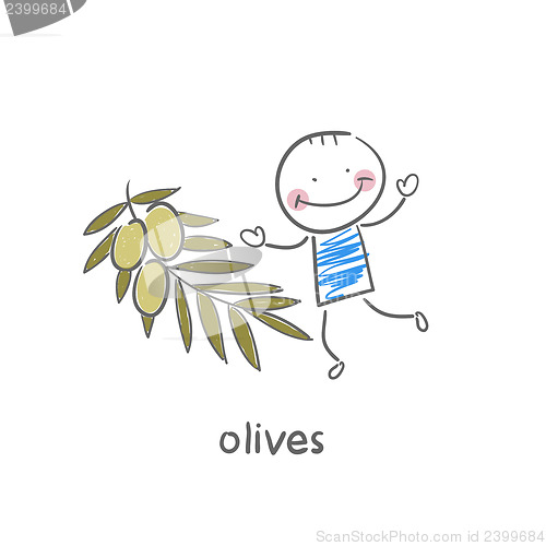 Image of Olives and people