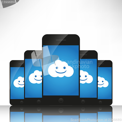 Image of Cloud computing on mobile