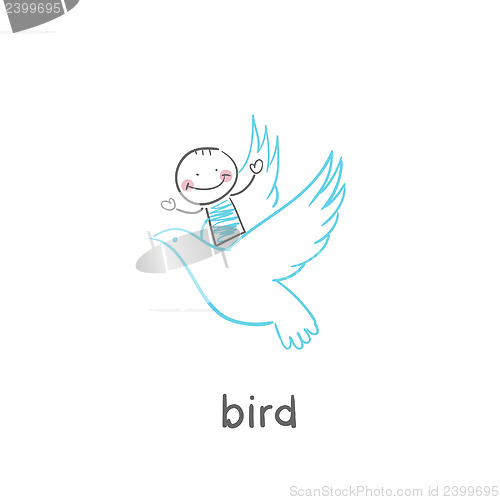 Image of Bird and man