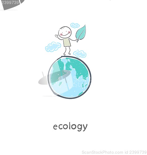 Image of Eco people. Illustration.
