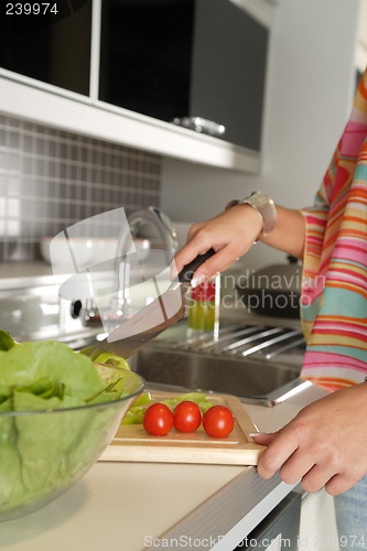 Image of Woman preparing food