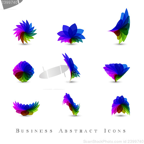 Image of Business abstract icons set