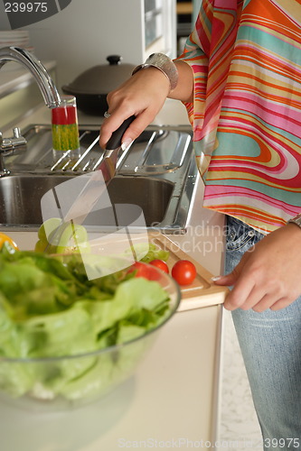 Image of Woman preparing food