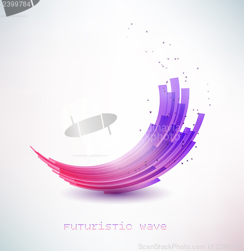 Image of futuristic wave sign