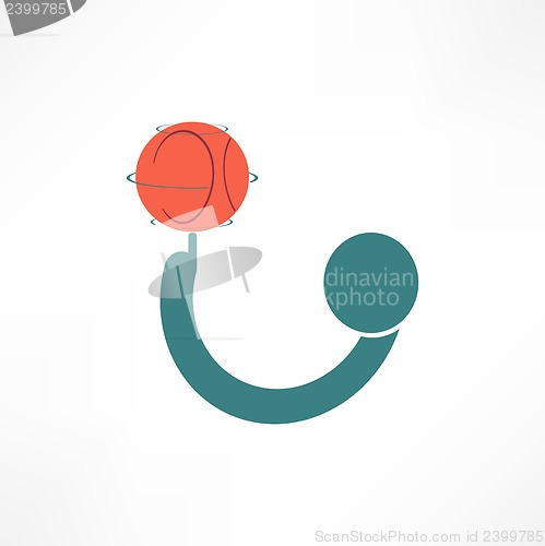 Image of basketball player icon