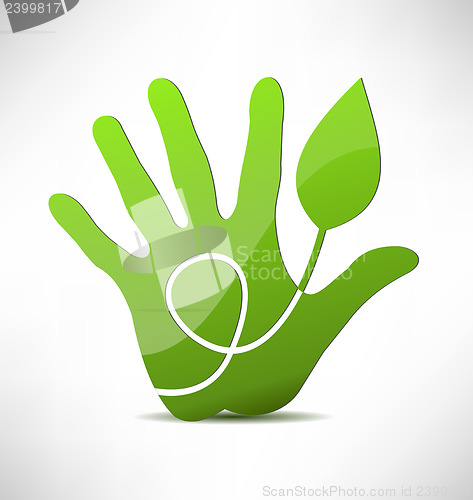Image of green  eco hand