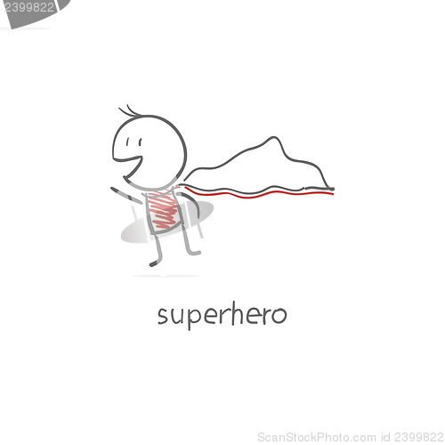 Image of Superhero flying.