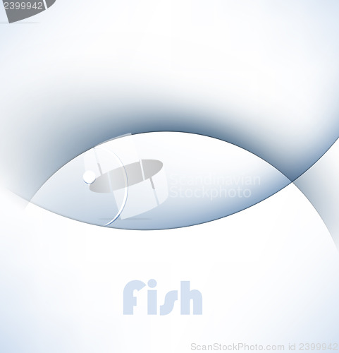 Image of Silhouette of fish. Vector illustration