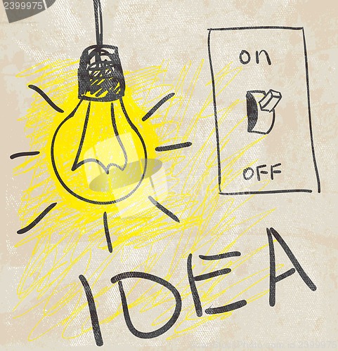 Image of Innovative lamp.  idea concept