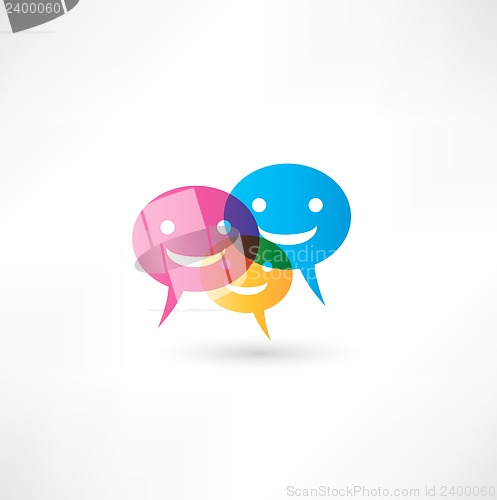 Image of abstract smile talking bubble