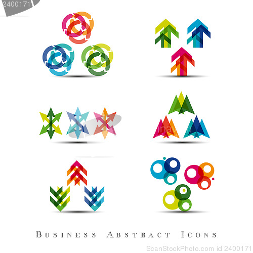 Image of Business abstract icons set