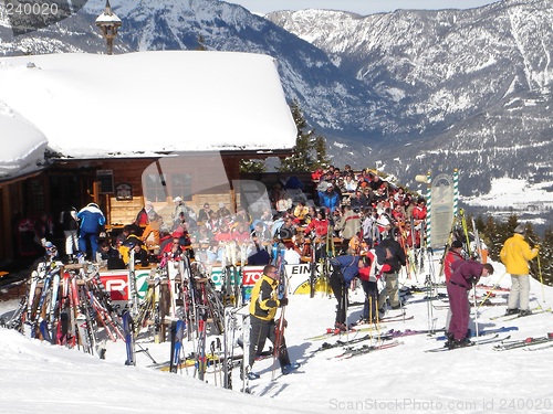 Image of Skiers at skiresort