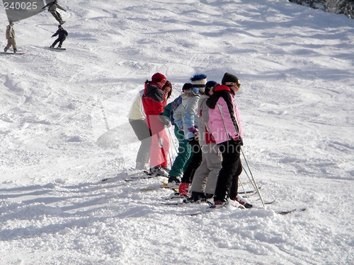 Image of Skiers on landscape