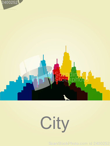 Image of The city wall. abstract illustration. Vector Background