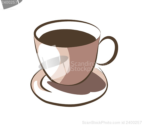 Image of Hot coffee on cup