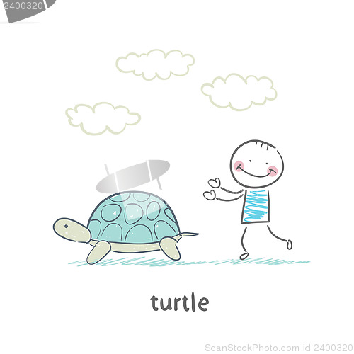 Image of Tortoise and the people