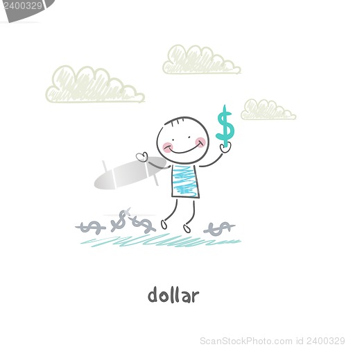 Image of My dollars. Illustration.