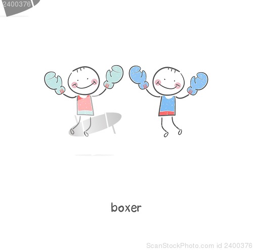 Image of Boxers. Illustration.