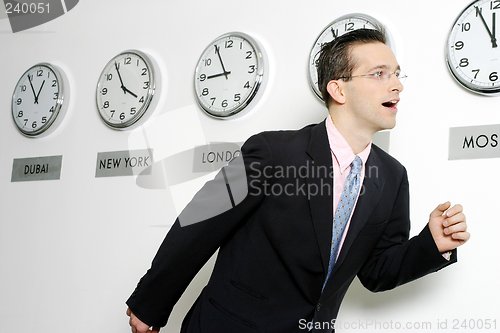 Image of Businessman in hurry