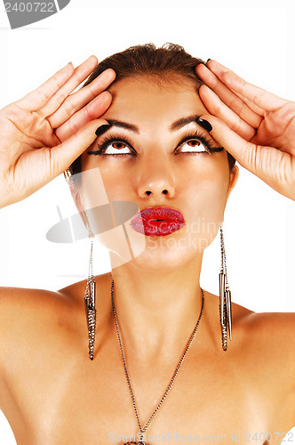 Image of Girl looking up.