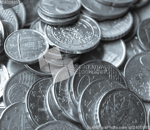 Image of Euro coins background